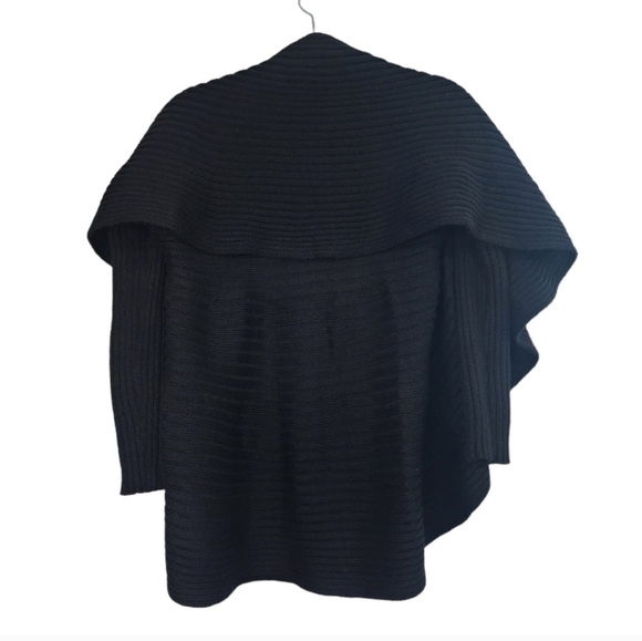 Peruvian Link Alpaca Collection Black Knit Open Cardigan Neutral Natural Country - Picture 5 of 15